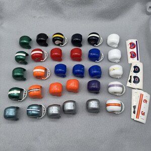 Mini Gumball Football Helmets Vintage Lot 30 NFL OPI Sticker Sheets 23 Sets
